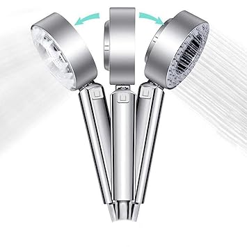 Pink pari Double Side Water Shower Faucet 3 in1 Modes Double-Sided Shaking Shower Dual Multi-Function Shower Head High Pressure Handheld Hand Shower