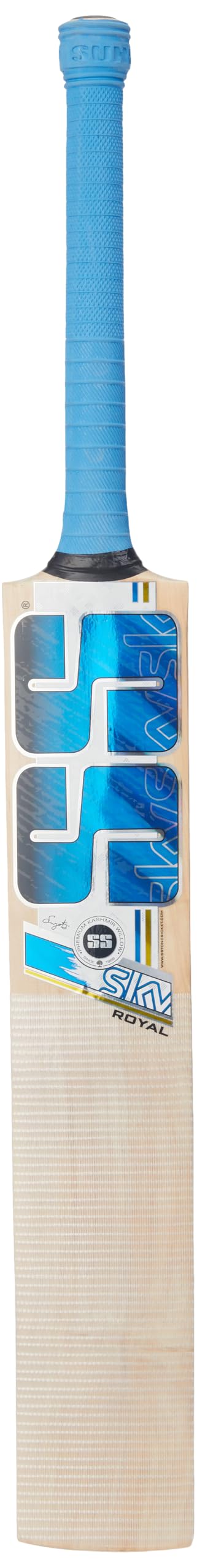 SS Sky Royal Kashmiri Willow Cricketschläger 1200 Gramm, kurzer Griff für Herren, Premium-Weide für Lederball, leicht, starker Griff, Stoßdämpfung, ideal für professionelle Spieler