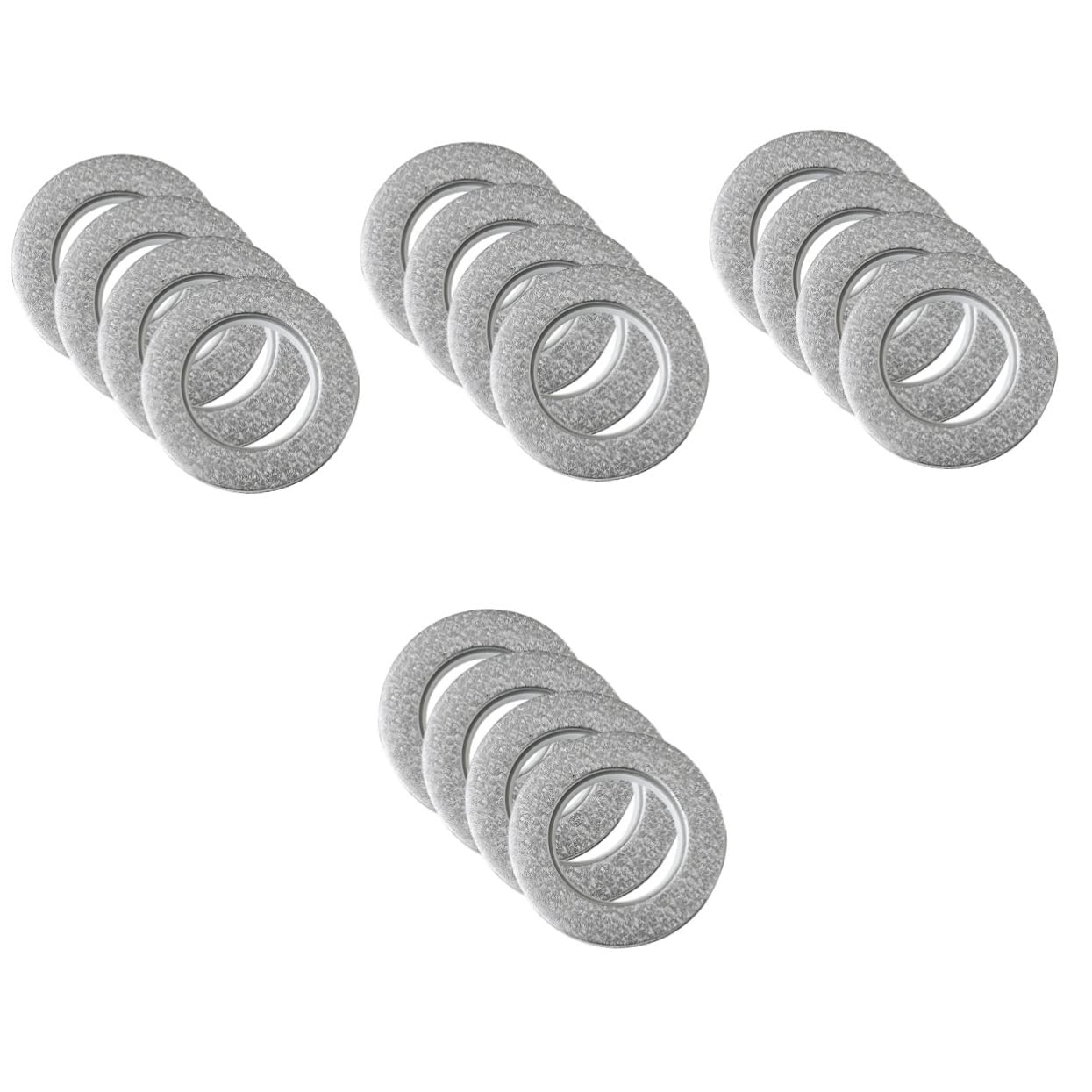 Ciieeo 16pcs Curtain Grommets Reusable Curtain for Installation Drapery Accessories for Projects Grey Color for Blackout and Wardrobe Shades