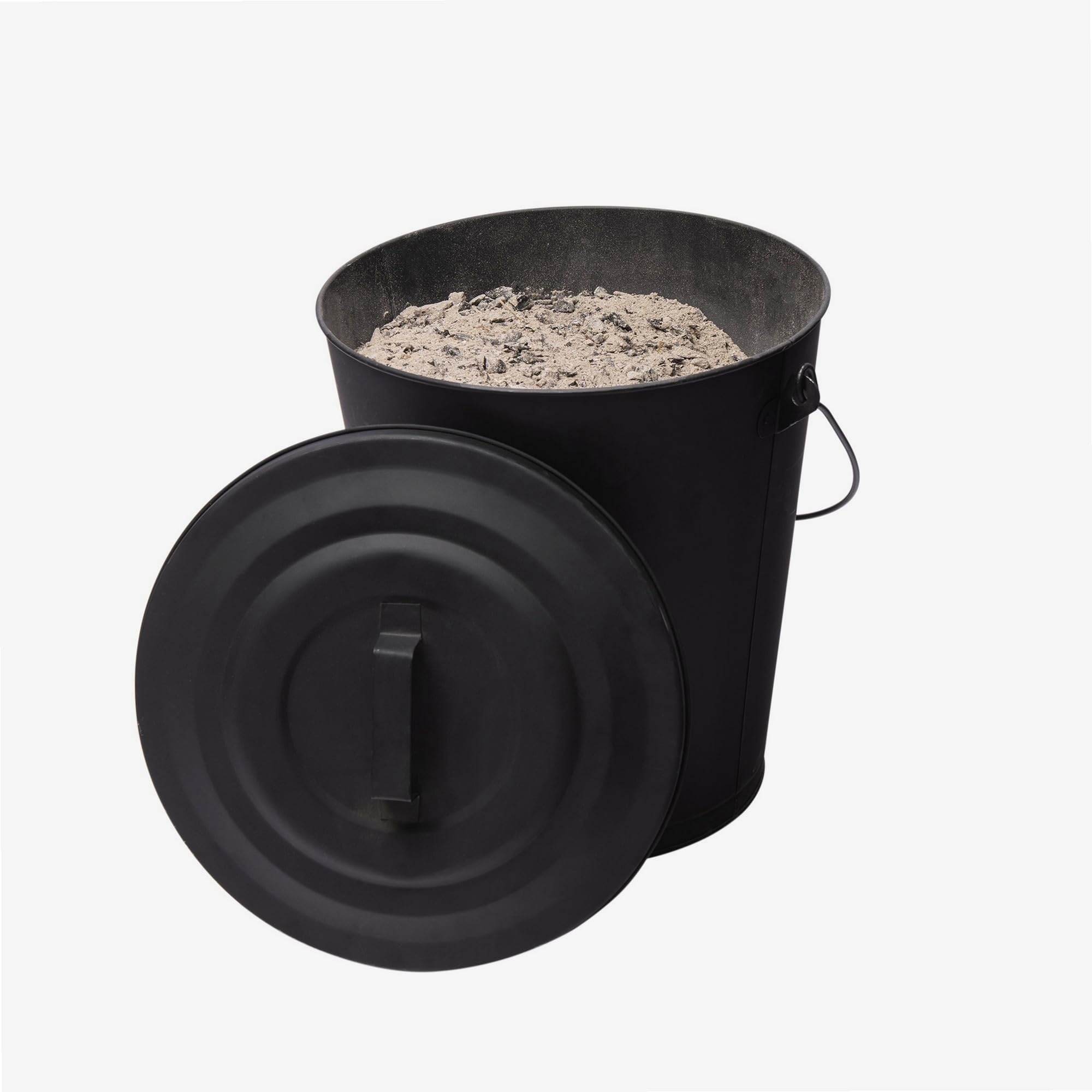 Cubo de ceniza de metal con tapa WERKA PRO