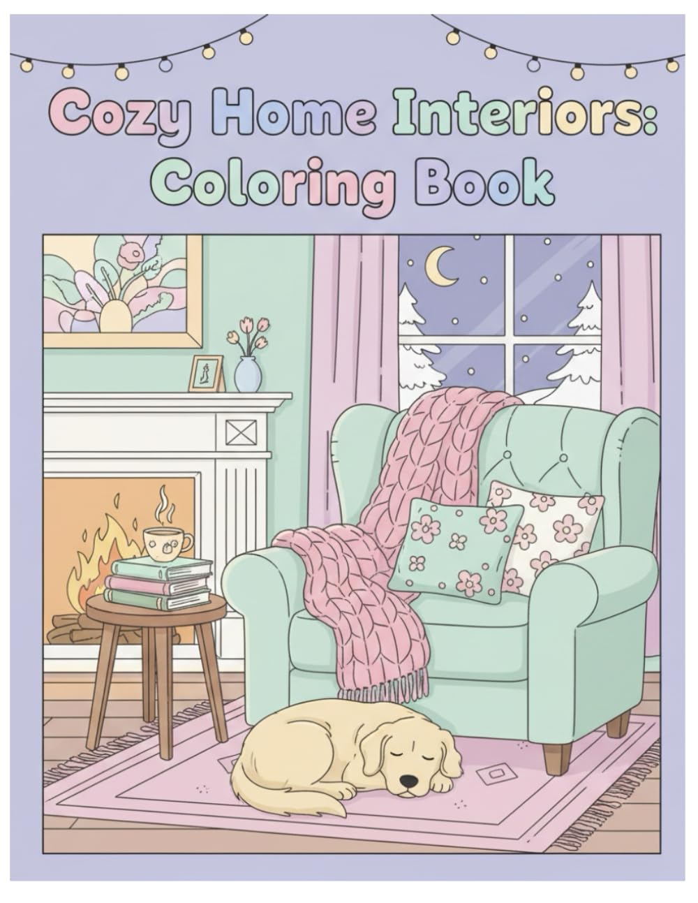 Cozy Home Interiors: A Relaxing Home Decor Coloring Book for Adults