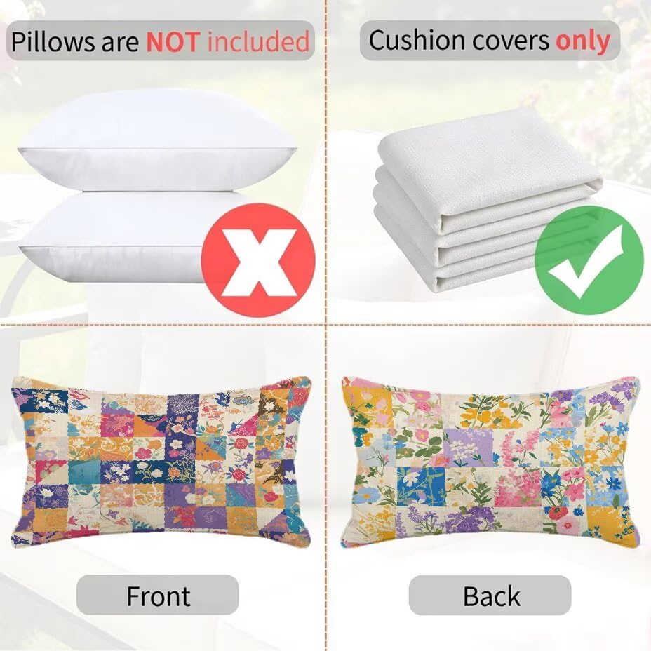 Housses de coussin extérieur treillis en lin pour sublimer votre jardin