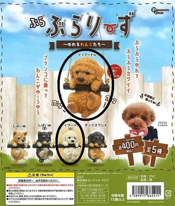 Amazon.co.jp: ぶらぶらりーず 〜ゆれるわんこたち〜 トイプードル＋