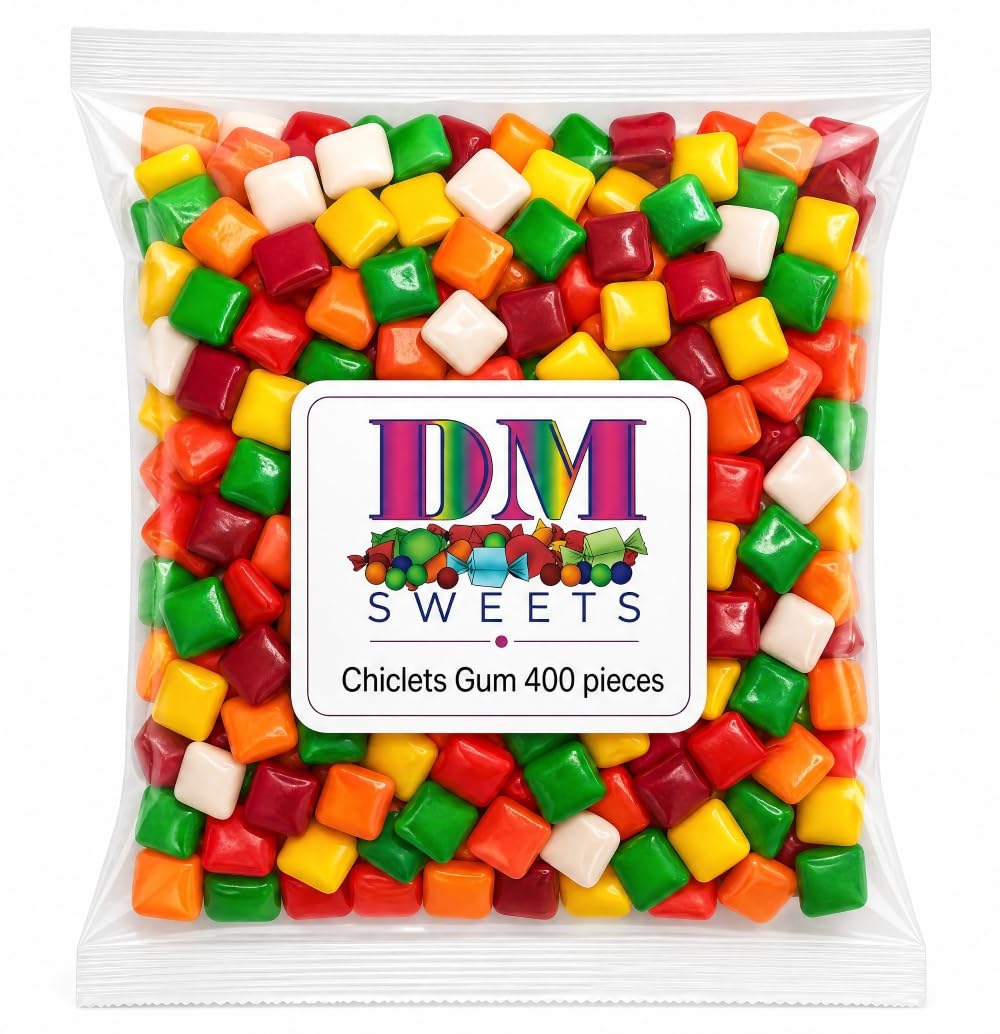 Chiclets Gum - 400 Pieces of Assorted Rainbow Colored Fruit Flavored Chewing Bubble Gum (Pack of 2) image 2