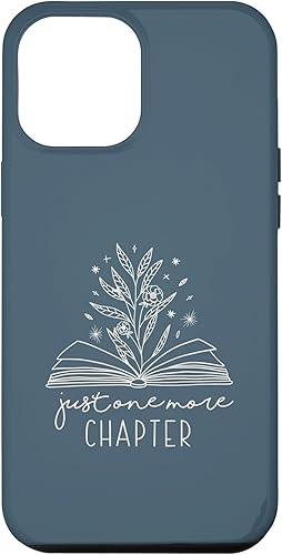 Funda para iPhone 12 Pro Max Just One More Chapter - Floral Book Lover (azul pizarra)