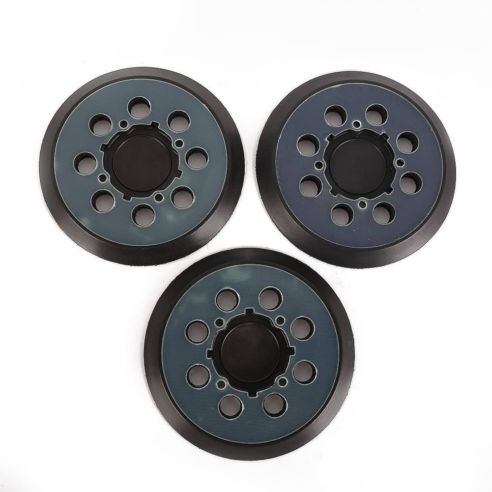 3 Piatti Di Supporto Per Levigatrice Orbitale 125mm 8 Fori - Ricambio Per DWE6423 E DCW210B