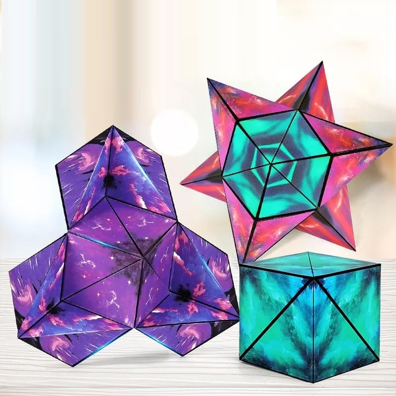 Image of ZURATO Shape Shifting Box Puzzle Cube, Shifting Shape Magic Cube Puzzle Toy, Multiple Structure Creativity Puzzle Cube for Kids and Adults, Size- 6.5 x 6.5 x 6.5 cm (Green)
