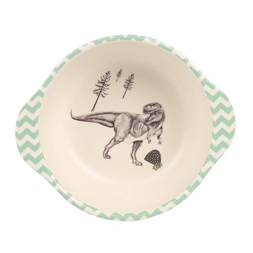 Miniatura 5 de Shopwithgreen - Juego de 7 piezas de fibra de bambú para niños platos, tazones, tazas, cucharas y tenedores vajilla con diseño de dibujos animados,