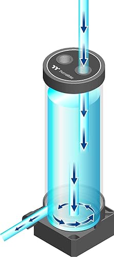 Miniatura 46 de Thermaltake Pacific PR22-D5 Plus direccionable RGB LED 5 velocidades ajustable D5 bomba/depósito Combo 3 puertos G 1/4" Rosca Tt LCS refrigeración