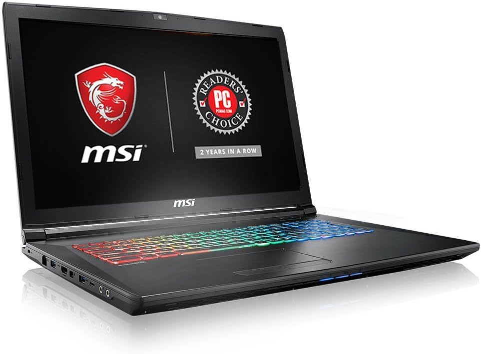 MSI GP72X Leopard Pro-622 17.3" 120Hz 5ms Display Thin and Light Gaming Laptop GTX 1050Ti 4G Core i7-7700HQ 16GB 256GB NVMe SSD + 1TB Full Color Keyboard