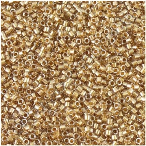 5 g Miyuki DELICA Seed Beads Rocailles, Size 11/0, Matte Transp Capri Blue (# DB0768), Japan, Glass