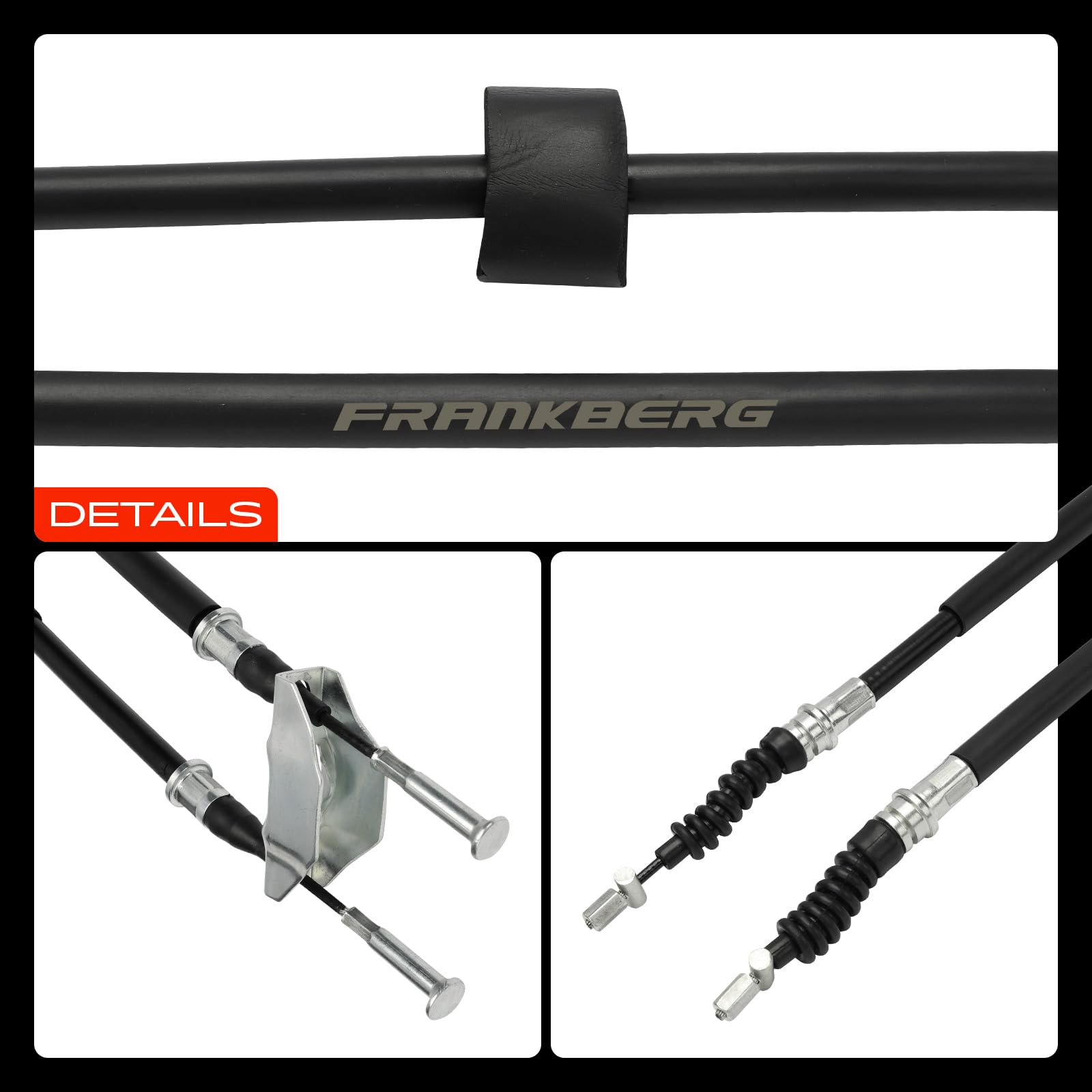 Frankberg 1x Câble de Frein à main Essieu Arrière Gauche Centre | Compatible avec Meriva X03 1.2L-1.8L 2003-2010 Meriva MK I X03 1.6L 1.8L 2003-2010 Remplacer# 522012