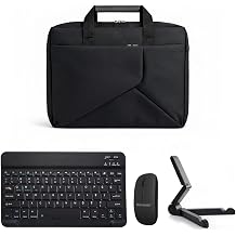 Microcase HONOR MagicPad 4 12.3 inch ile uyumlu Macbook Laptop  antas  2 B lmeli + Bluetooth Klavye+Mouse+Tablet Stand  Siyah AL5568