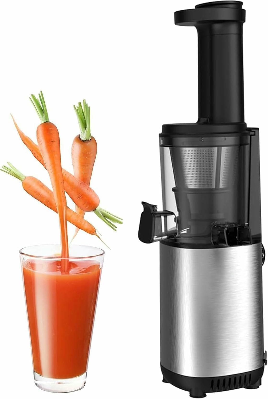Extracteur de jus de fruits portable à pressage à froid et rotation lente
