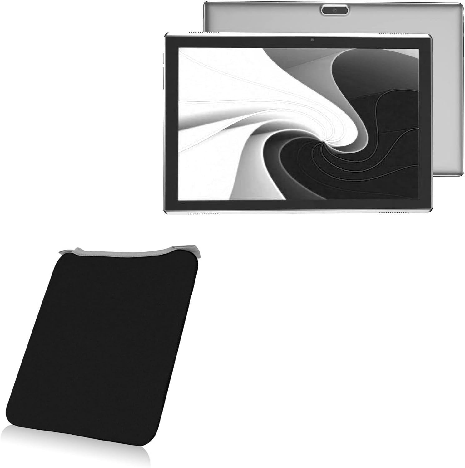 BoxWave Case Compatible with ZZB ZB10 (10.1 in) - SlipSuit, Soft Slim Neoprene Pouch Protective Case Cover - Jet Black