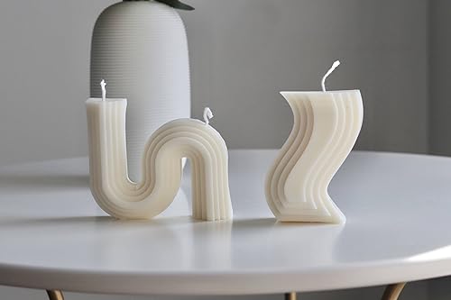 Brighter Sky Juego de velas de cera de soja natural de alta calidad, beige, velas estéticas, decoración de velas, regalo para ella, regalo de vela,