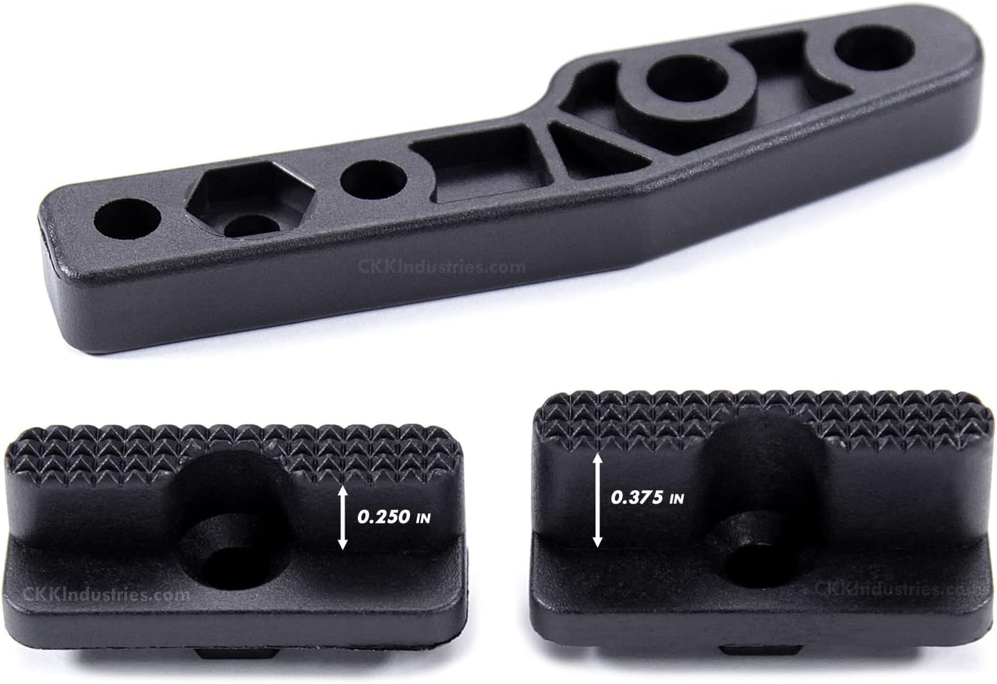 HolsterSmith ModWing Holster Belt Attachments - Standard & Light Bearing - Generation 2 - Ambidextrous - Tactical Black - (w/Mounting Hardware) - (Select Style Below)