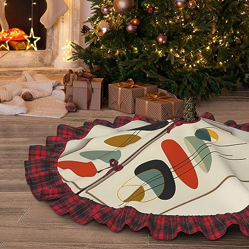 Décorations rustiques de sapin de Noël imperméables avec dentelle