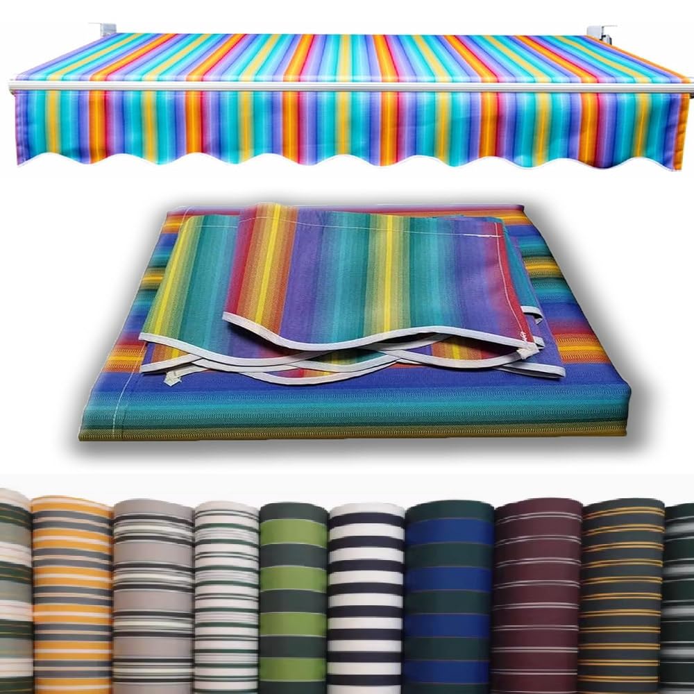 Toile de remplacement pour auvent de patio rayures Stripe-A 16.4x8.2ft