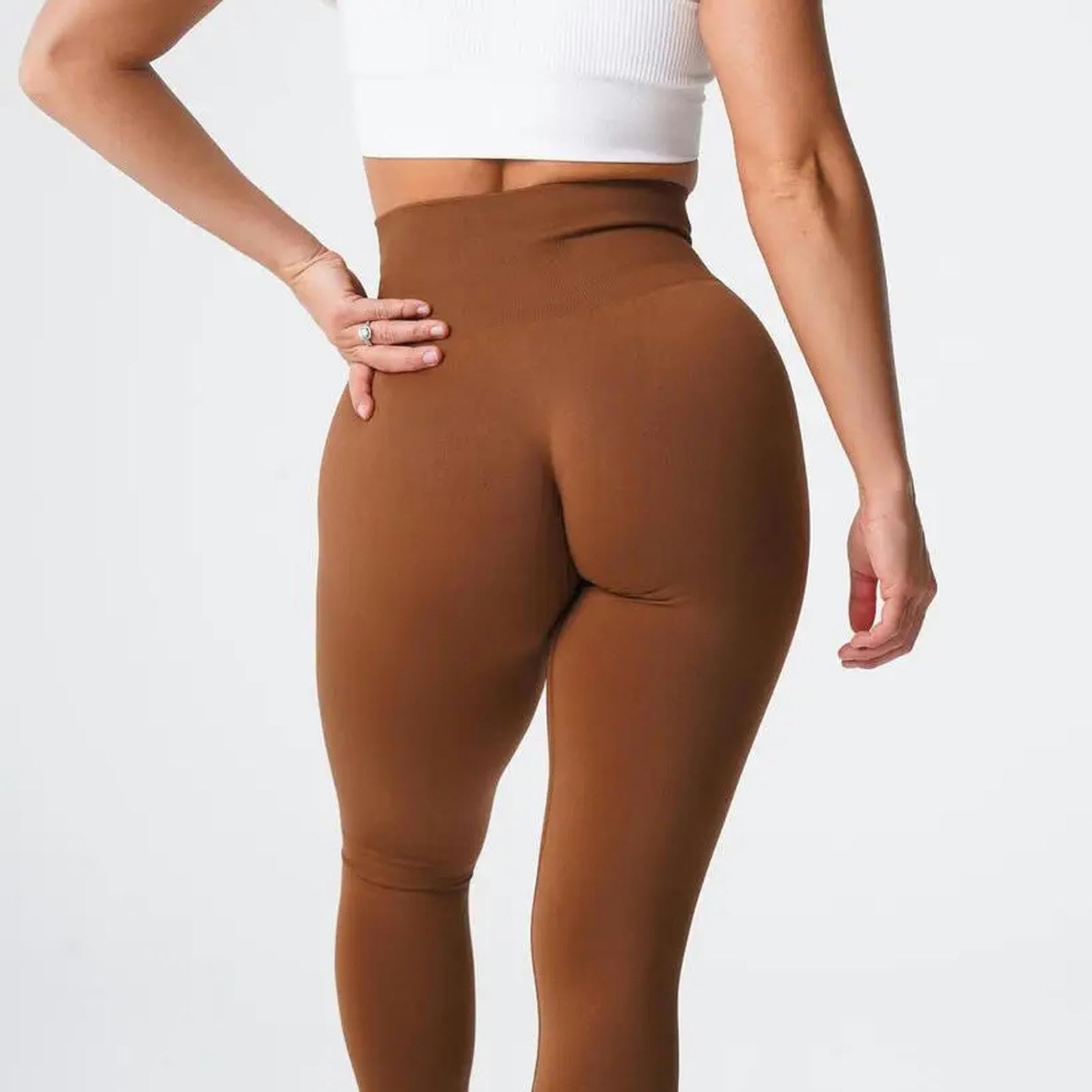 Legginsy dla kobiet UK fitness sportowe legginsy damskie bezszwowe siłownia bieganie joga odzież sportowa spodnie push up z wysokim stanem - zielone -m