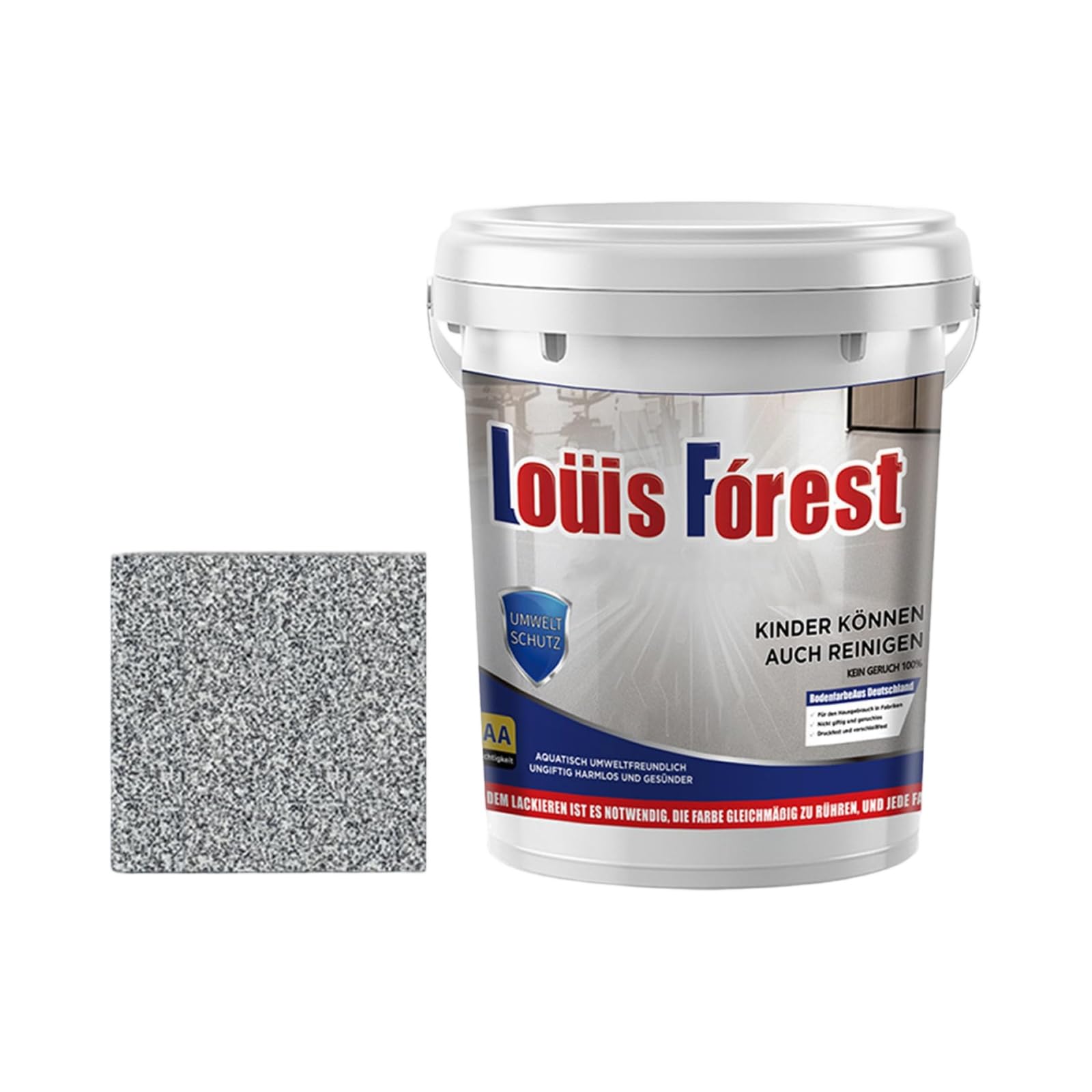 Epoxy Colored Sand Floor Paint, Epoxy Colored Sand Self Leveling Coating, Louis Forest Epoxy Floor Paint, for High Gloss Marble Effect Garage Coating (Dark Gray)