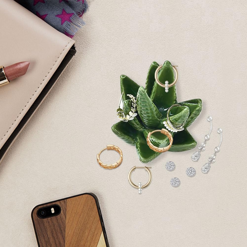 FOGARI Aloe Ringhalter Kaktus Schmuckstnder, Geschenke fr Frauen  Geburtstag,Keramik Schmuckschale fr Ringe, Ohrringe,  Armbnder,Einzigartige Schmuckhalter Geschenk fr Mama, Freundin, Mdchen :  Amazon.de: Fashion