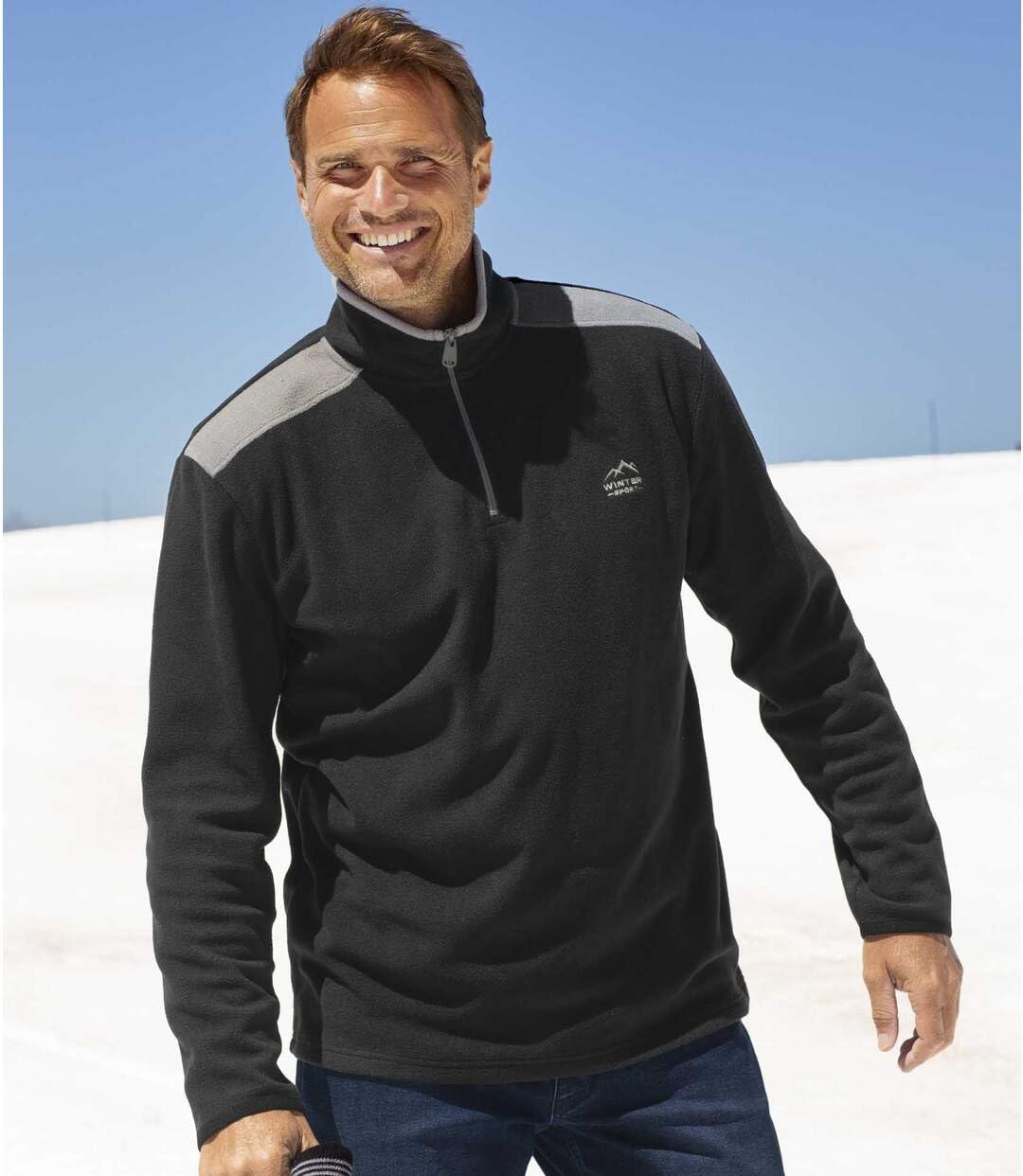 ATLAS FOR MEN - Set di 4 Maglioni in Micropile da Uomo - Leggeri e Morbidi - Perfetti per l'inverno - Disponibili in Taglie Grandi da M a 5XL