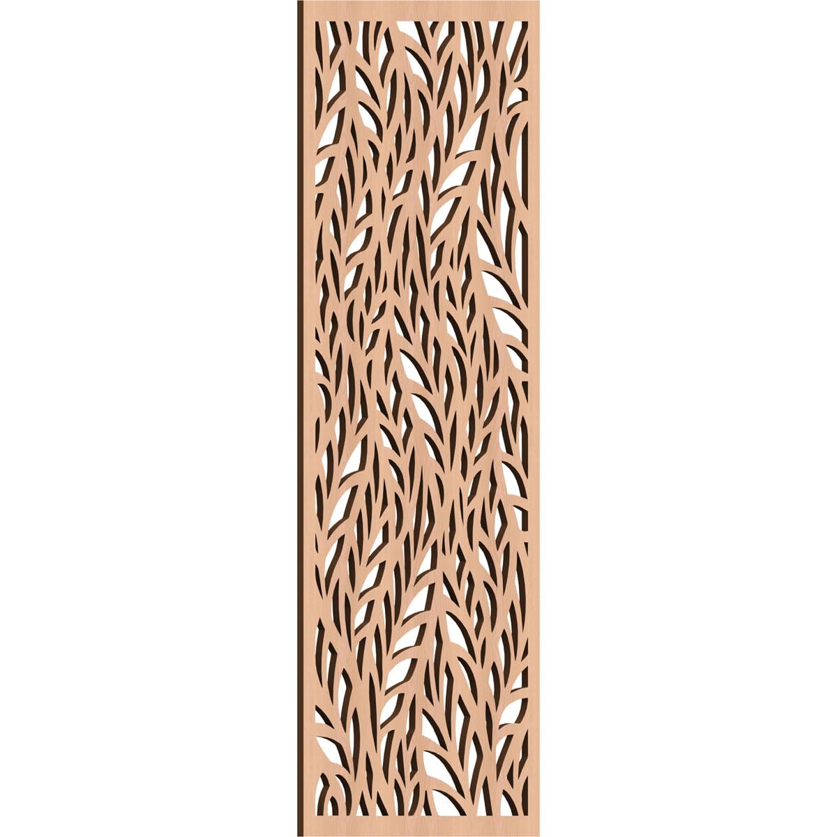 Ortonville Decorative Pierced Fretwork Wood Wall Panels, 13 3/8"W x 34 3/8"H x 1/4"T, Alder
