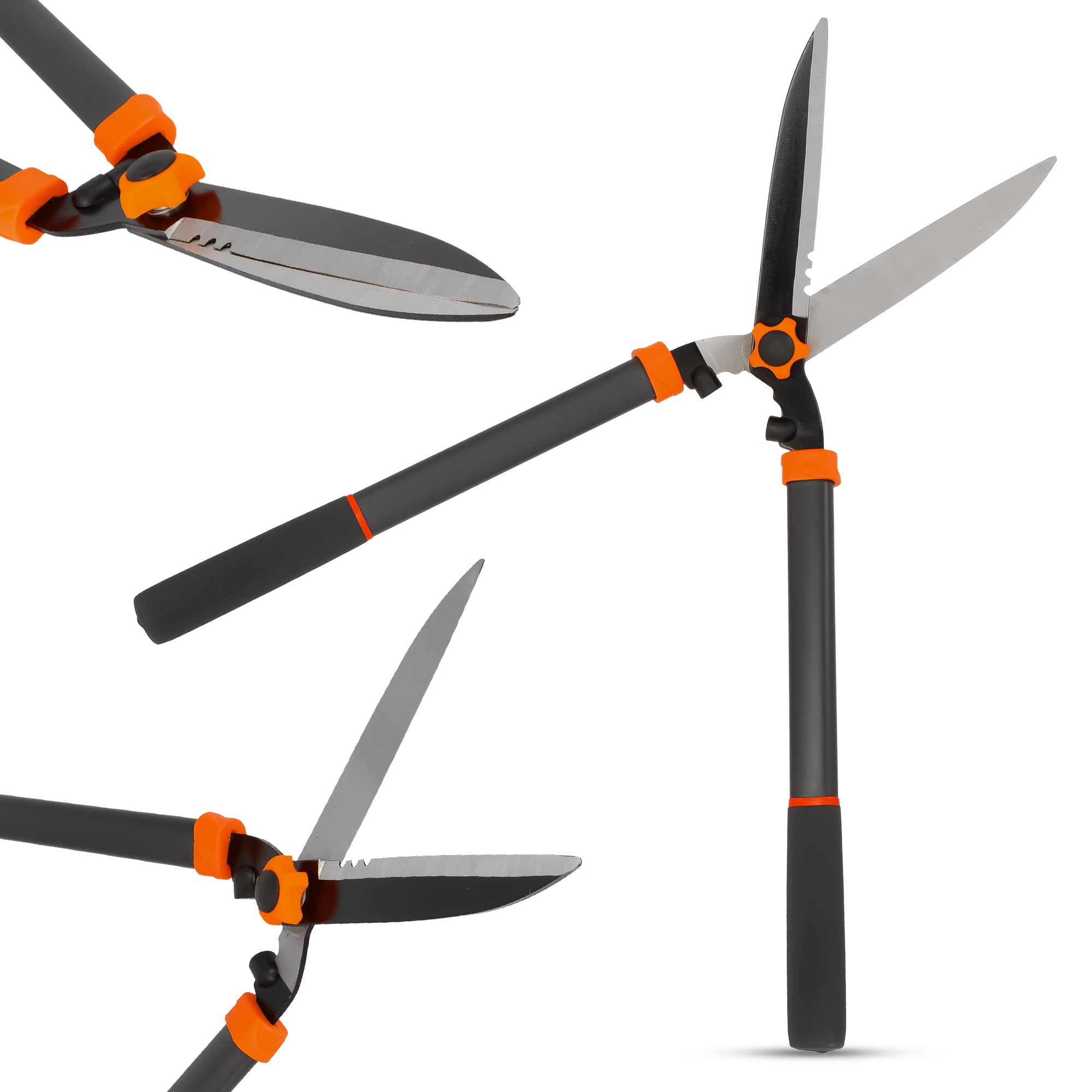 Heckenschere Secateurs Starke Scharfe Stahlklinge 20cm Busch Strauch Trimmen Schneiden Beschneiden Formgebung Leichtes Gartenwerkzeug Rutschfester Griff Comfort Grip