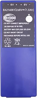 BA214061 6V 1500mAh Ni-MH Battery Rechargeable for HBC Radiomatic BA214061 BA213020 FUB10AA Battery (2x6 Volt, 1.5 Ah, Rechargeable)