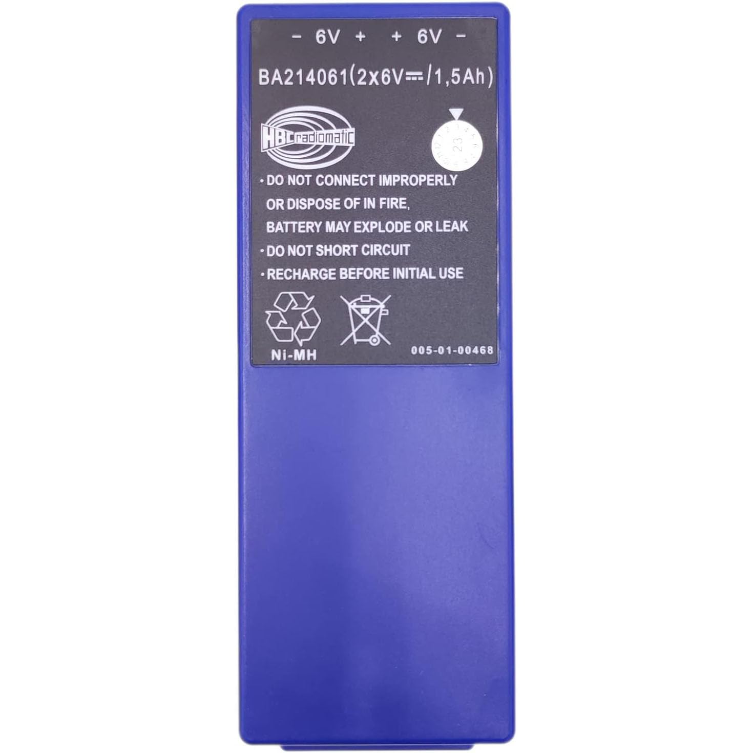 BA214061 6V 1500mAh Ni-MH Battery Rechargeable for HBC Radiomatic BA214061 BA213020 FUB10AA Battery (2x6 Volt, 1.5 Ah, Rechargeable)