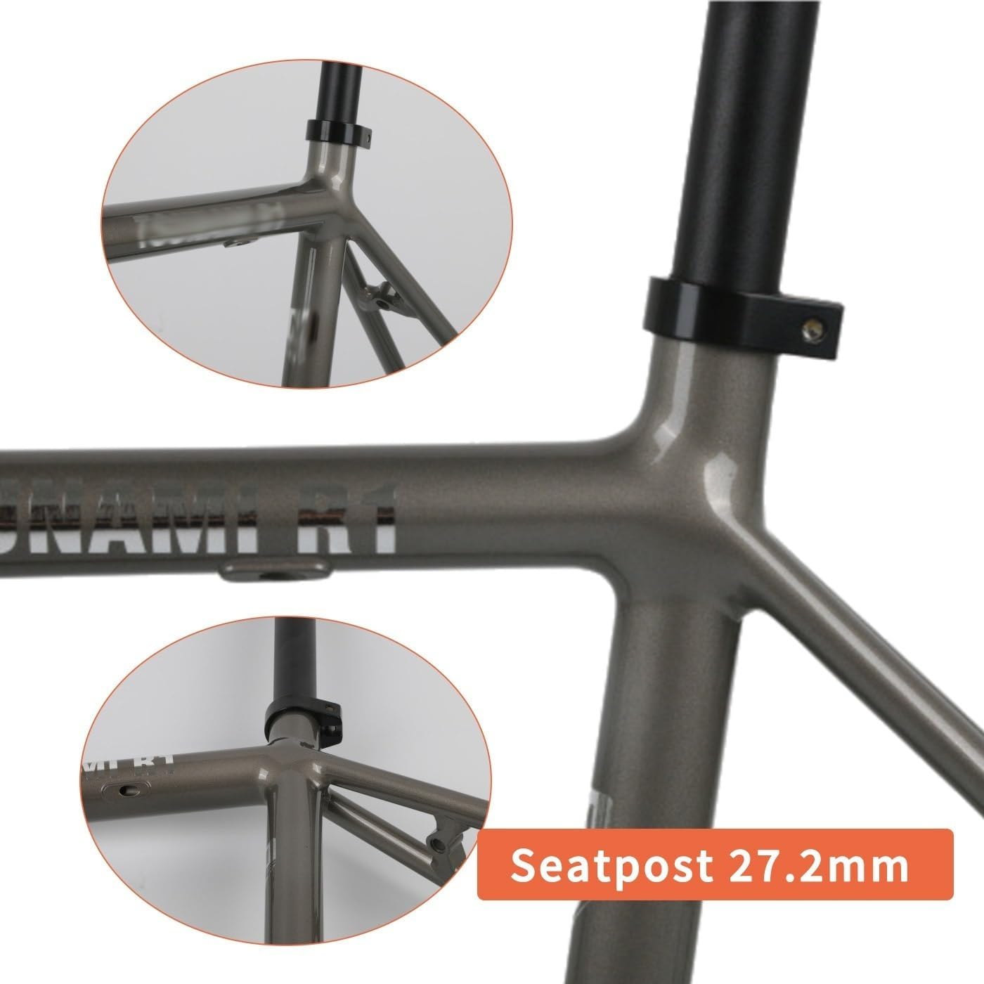 700C Road Bike Frameset 44/47/50/53/56cm Aluminum Alloy Frames with Fork C Brake/Rim Brake Bike Frame F100/R130mm QR Semi-Internal Routing BB68mm
