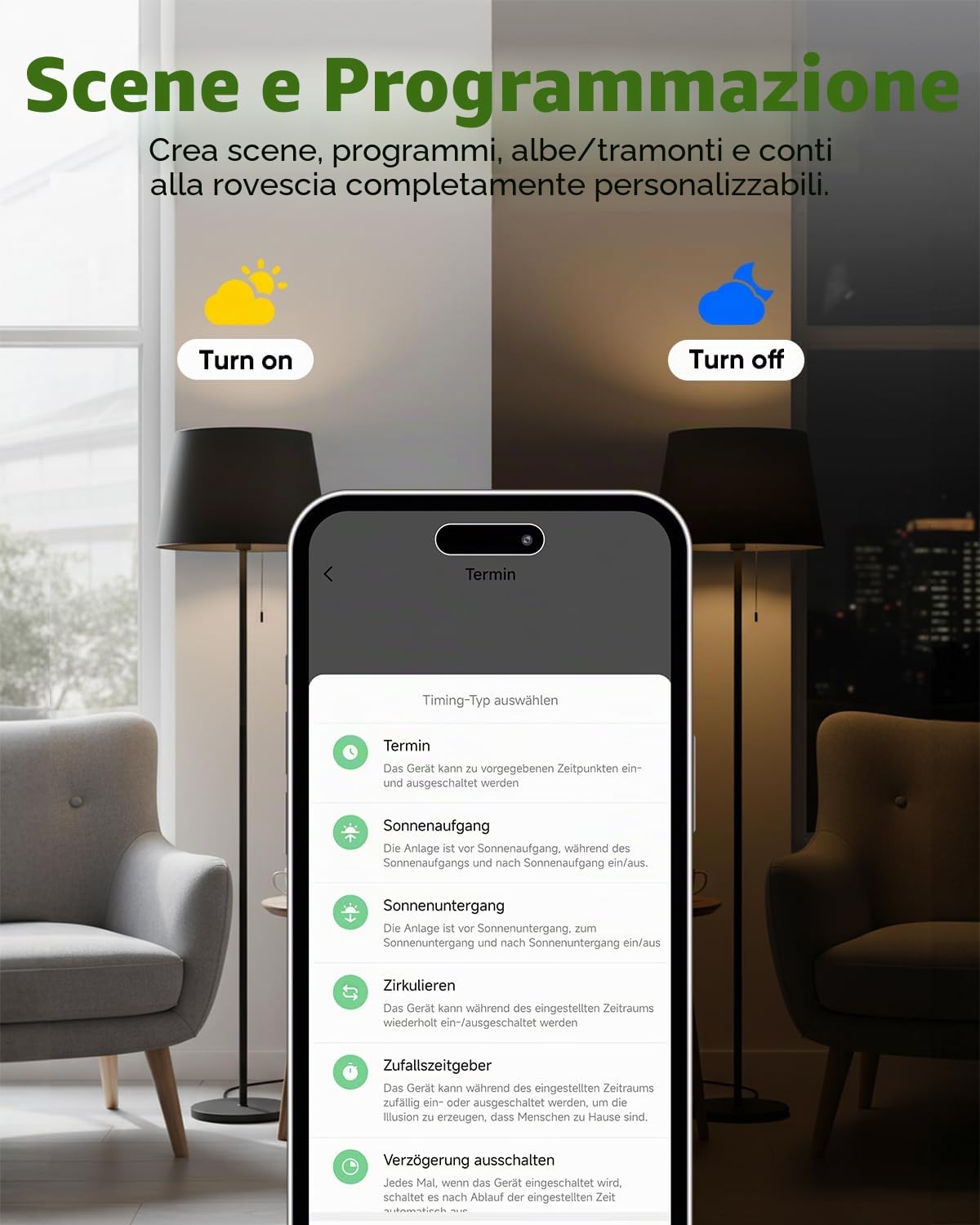 GreenSun Presa Smart SmartLife App - Intelligente Smart Plug Controllo Vocale Compatibile con Alexa Controllo Remoto Tramite Tempo di Preselezione 2.4G 4PC