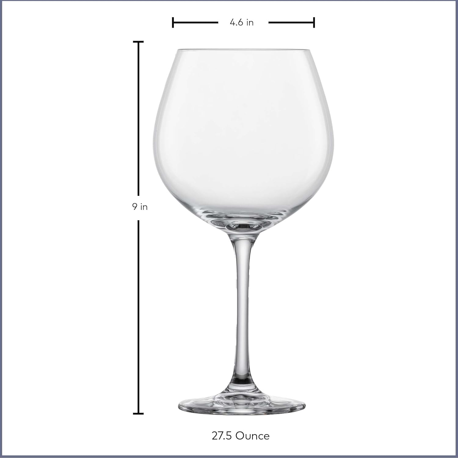 SCHOTT ZWIESEL Classico Red Wine Glass Burgundy Goblet (Set of 6), Burgundy Glasses for Red Wine, Dishwasher-Safe Tritan Crystal Glasses, Made in Germany (27.5 Ounce)