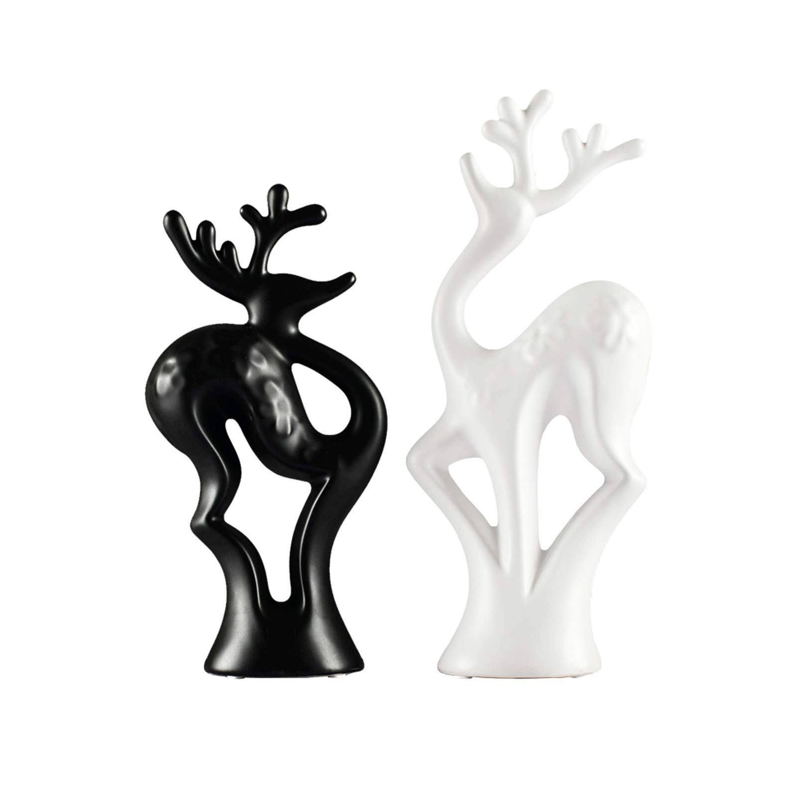 BHGFYXBS Home Décor Products Creative High-End Living Room Bedroom Entrance Hall Deer Statue Decoration Decor Animal Sika Deer Showpieces Craft Ornament Handmade Feng Shui Statue