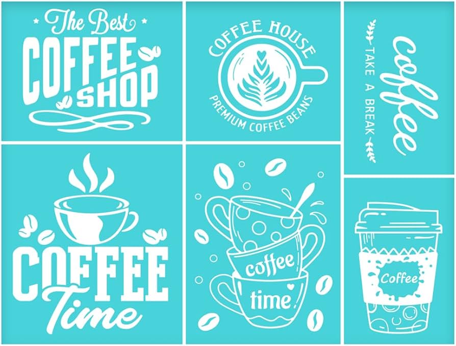 amazon-com-beunitone-coffee-stencils-8-5x11-reusable-self-adhesive-silk-screen-printing-stencils-coffee-time-mesh-transfer-stencil-template-for-home-decor-paint-on-wood-fabric-wall-cup-plate-glass-paper-tools-home-improvement