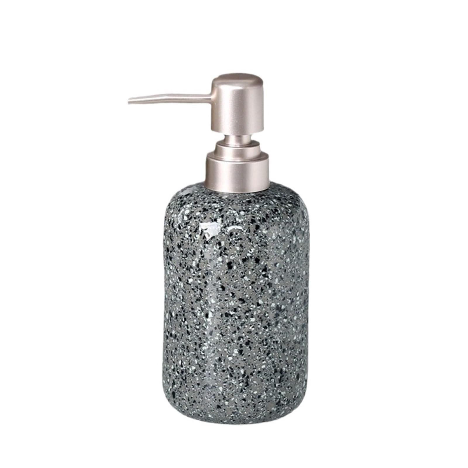 Ceramic Soap Dispenser 400ml Ceramic Soap Dispensers Shower Gel Press Bottle Shampoo Emulsion Bottles Accessories Hand Sanitizer Dispenser(Grey)