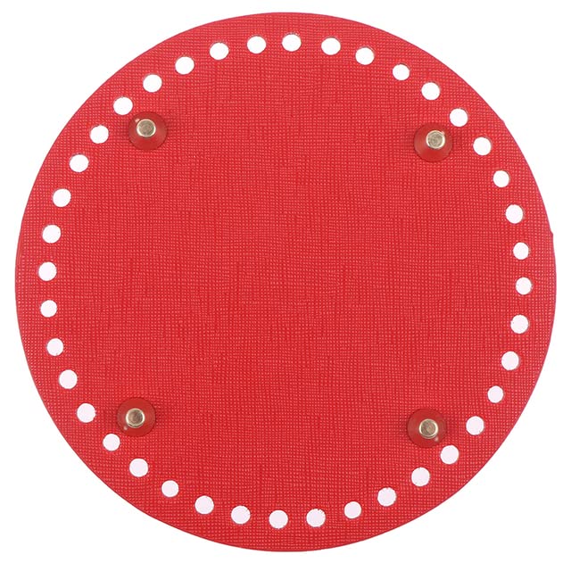 PH PandaHall Base per borsa all'uncinetto nera 30x15cm Cuscino ovale in pelle PU con fori