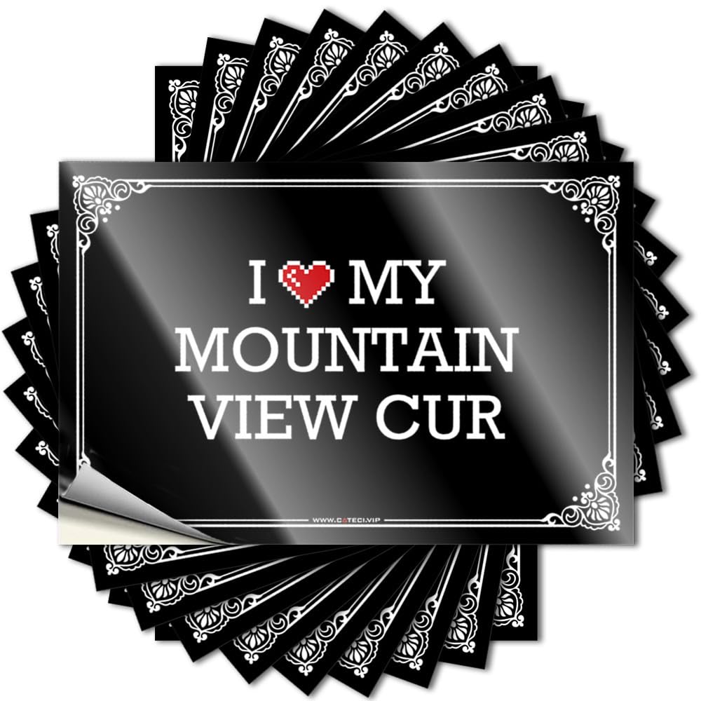 I Love My Mountain View Cur Funny Outdoor Decor Microfiber DIY | Cute Lettering Sticker Bottle Removable Vinyl Sticker Decal(12X18CM)