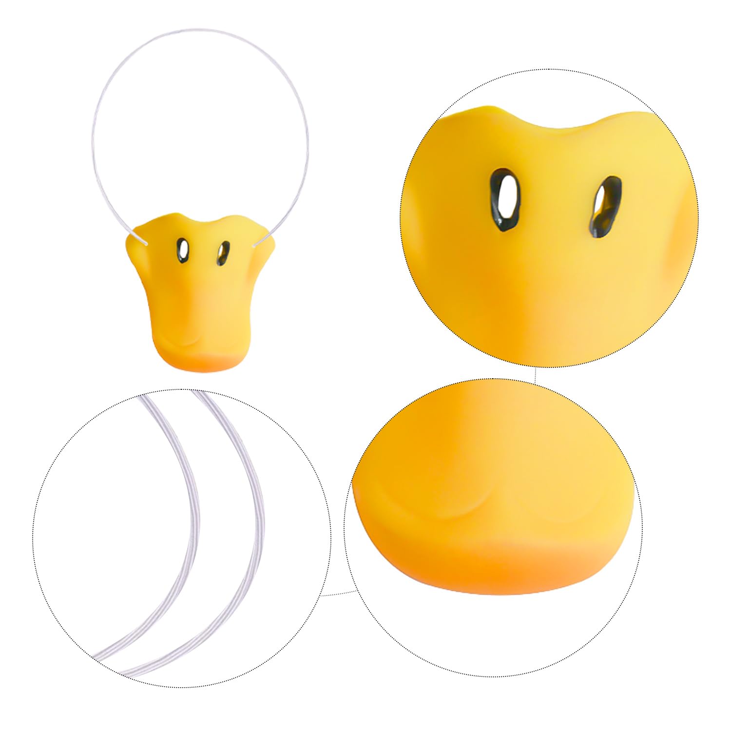 CYNOSURETECH 3 Pack Duck Masks - Funny Duck Costume Masks for Cosplay & Show Props (Yellow) - Image 3