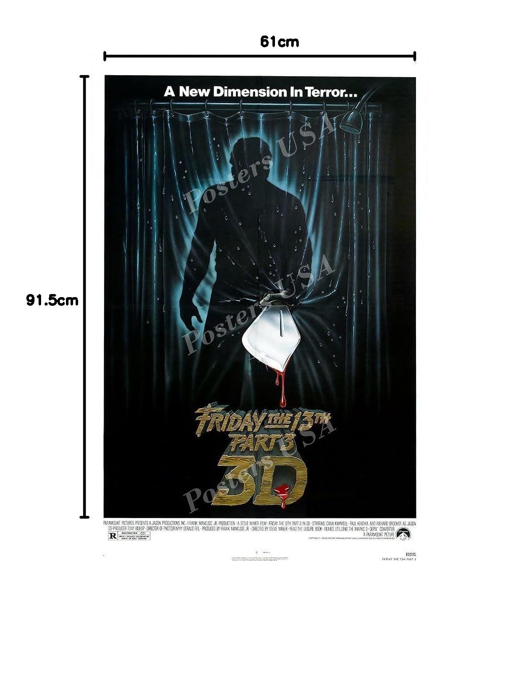 SF・ファンタジー・ホラー FRYDAY THE 13TH 3-D MOVIE POSTER Posters USA Friday the 13th Part 3 3D GLOSSY FINISH Movie
