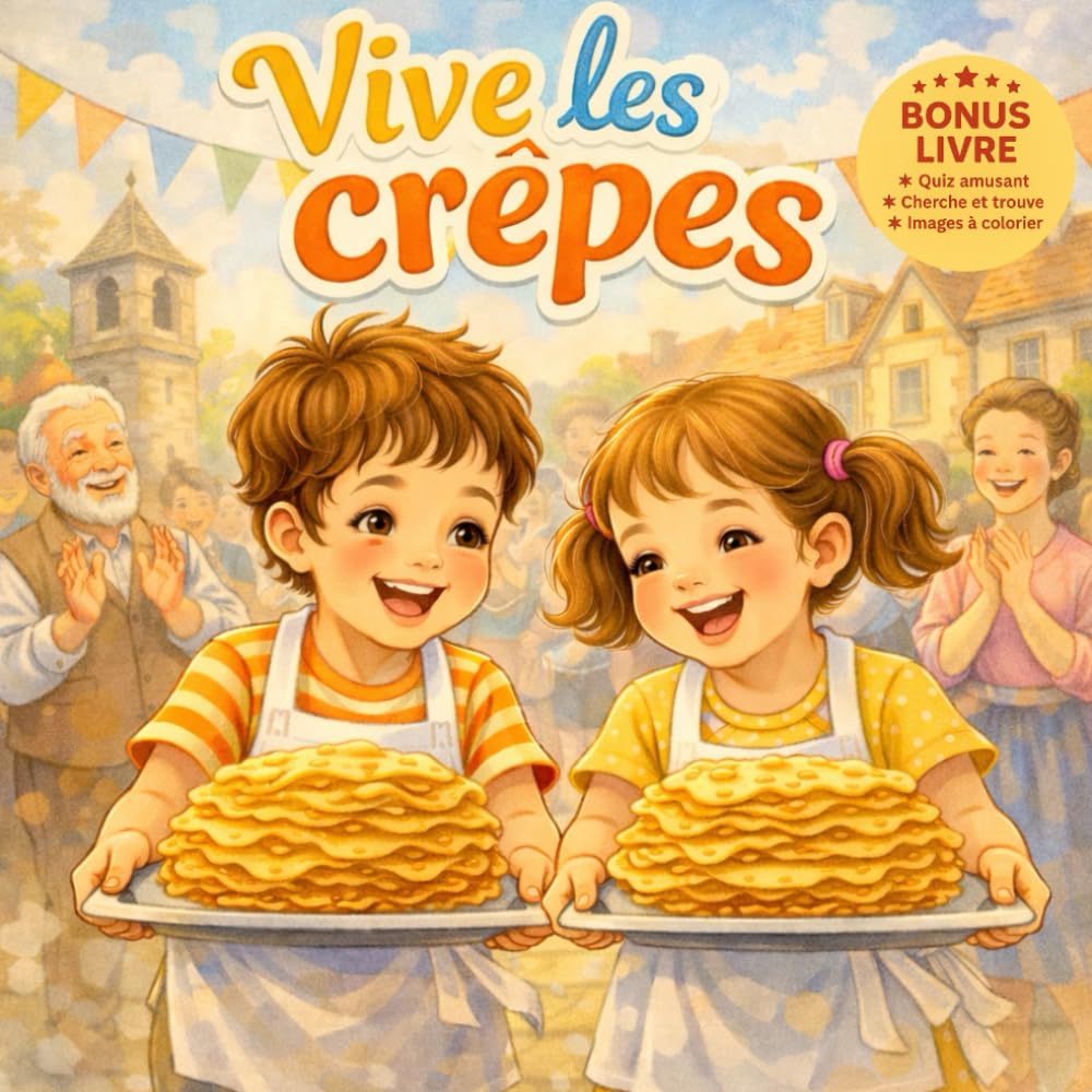 Vive les crêpes !: Une histoire de Chandeleur pour enfants avec activités, coloriages et quiz autour des crêpes