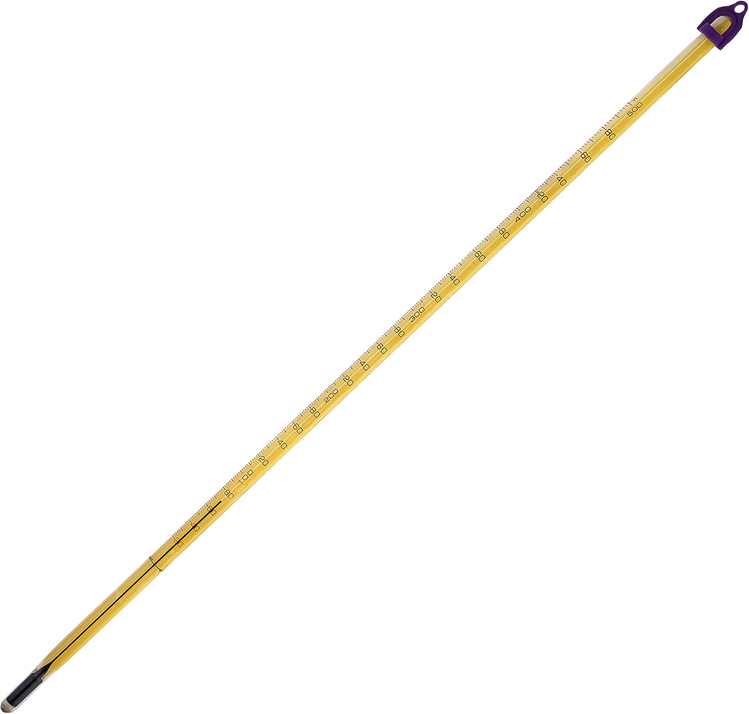 SP Bel-Art, H-B Double-Safe PFA Coated, Liquid-In-Glass Laboratory Thermometer; 20/500F, 76mm Immersion, Environmentally Friendly (B60400-1100)
