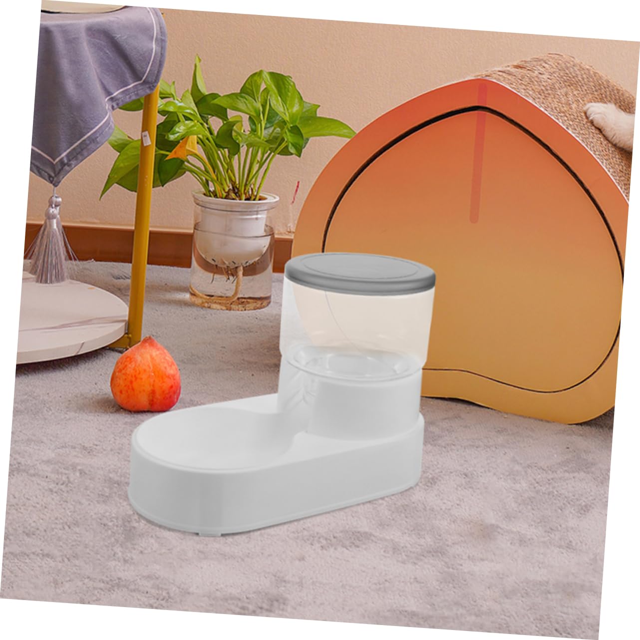 Distributeur en Nourriture Automatique de 2 Pièces Plastique pour Animaux