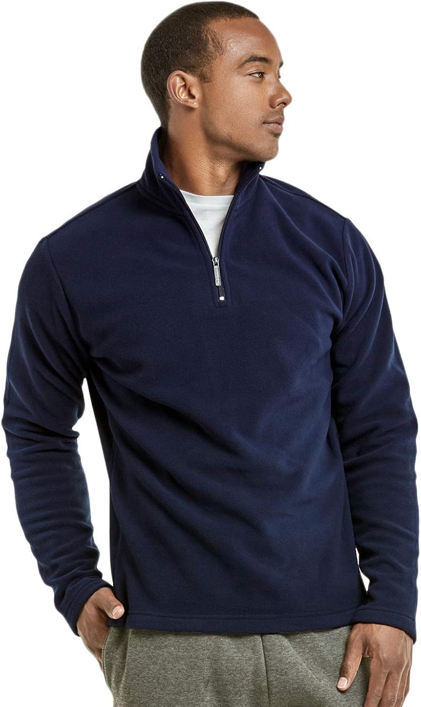 Knocker Men's Polar Fleece Quarter Zip Pullover X-Large Navy
