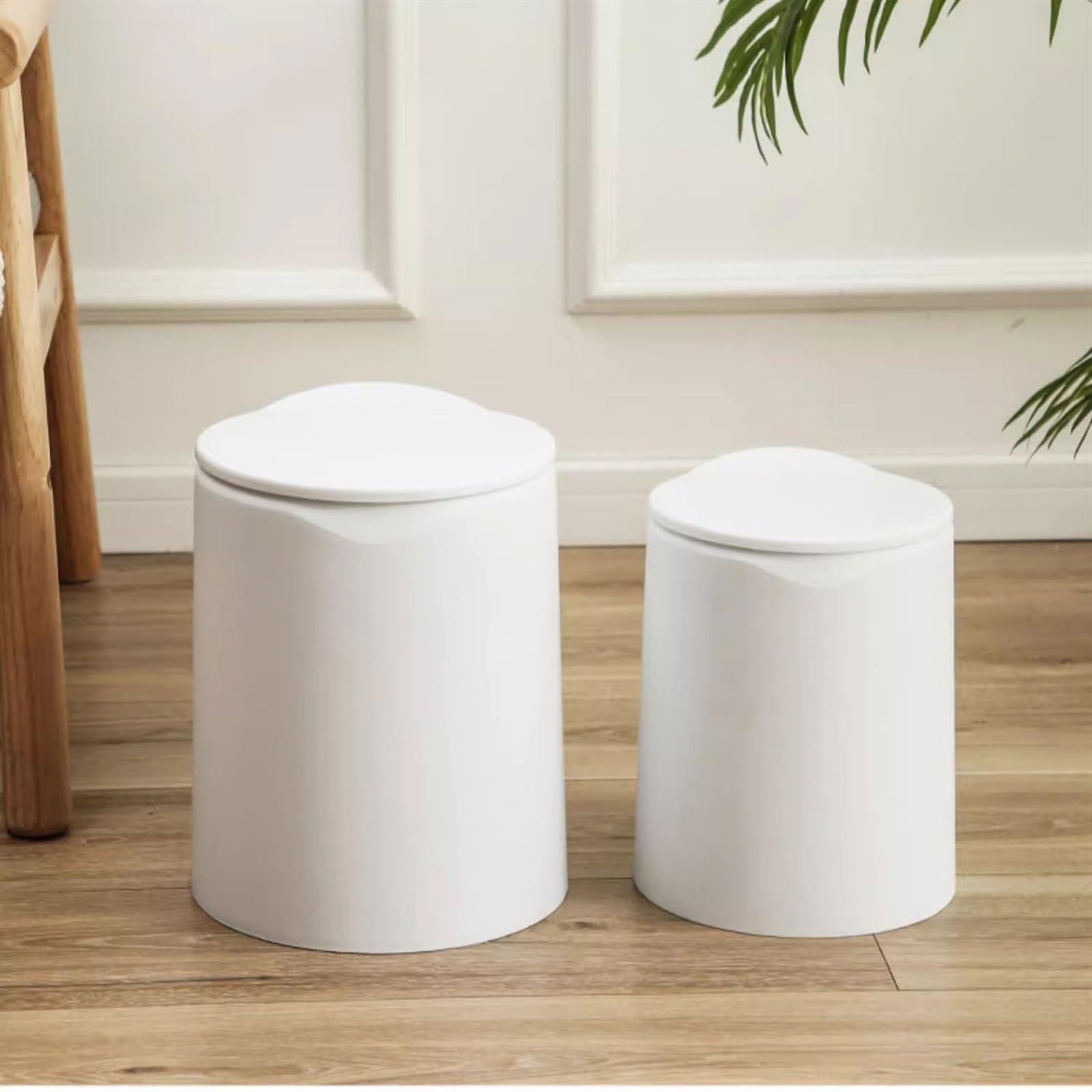 Papelera Papelera for el hogar, sala de estar, baño creativo, baño con tapa, cesta de papel, dormitorio con tapa, estilo nórdico Papelera De Cocina(C,L)