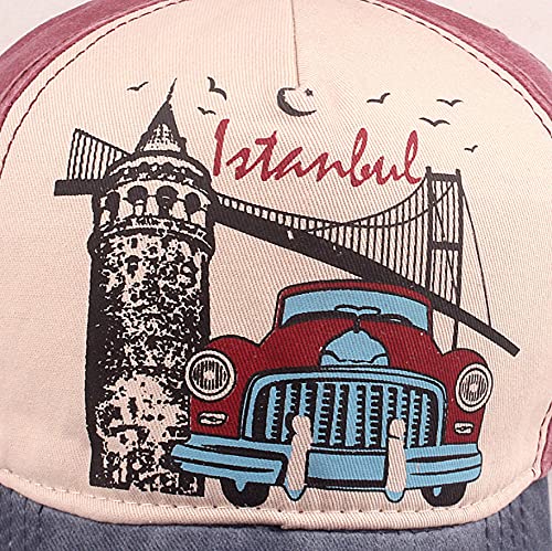 Elwow Men's Distressed Front Cotton Vintage Baseball Trucker Cap Sun Hat4