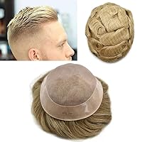 Vista 114 de Mens Toupee Hair Piece For Men Fine Mono Men Hair System Toupee For Men Hair Piece Real Human Hair System For Men Protesis Capilar Para Hombre 6x9