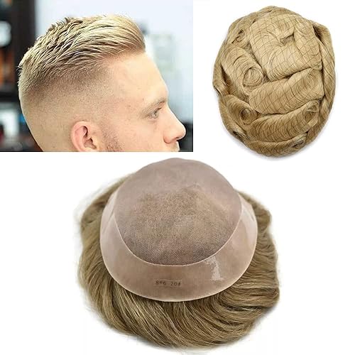 Miniatura 8 de Toupee para hombres cabello humano real fino mono mens sistema de reemplazo de piezas de pelo para hombre tupé NPU postizos para hombres protesis