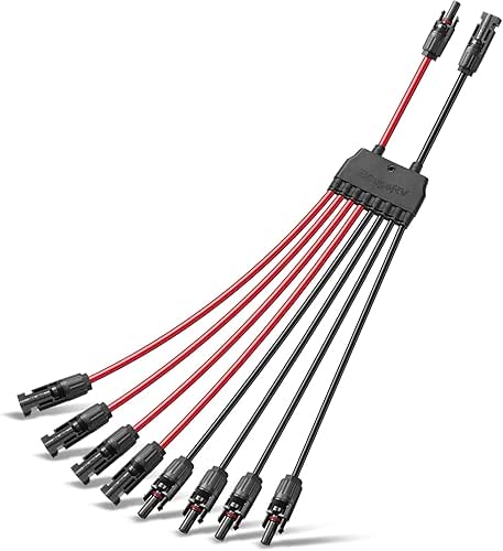 BougeRV Solar Parallel Connectors for 2-4 Solar Panels, Extra Long